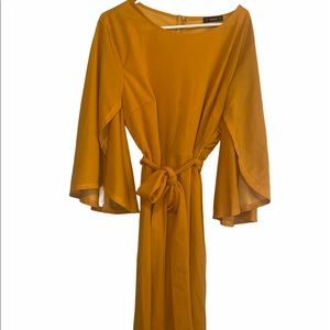 Mustard yellow calf dress